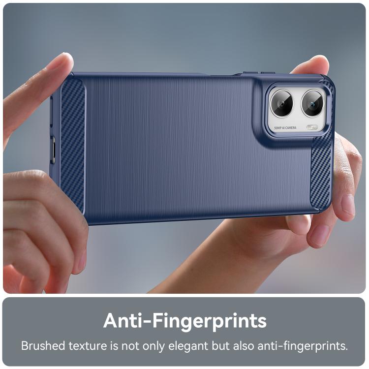 For Motorola Moto G06 Power 4G Carbon Fiber Brushed Texture TPU Phone Case