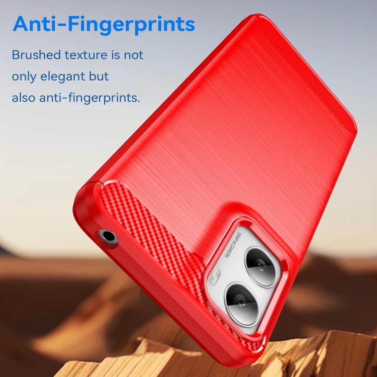 For Motorola Moto G06 Power 4G Carbon Fiber Brushed Texture TPU Phone Case