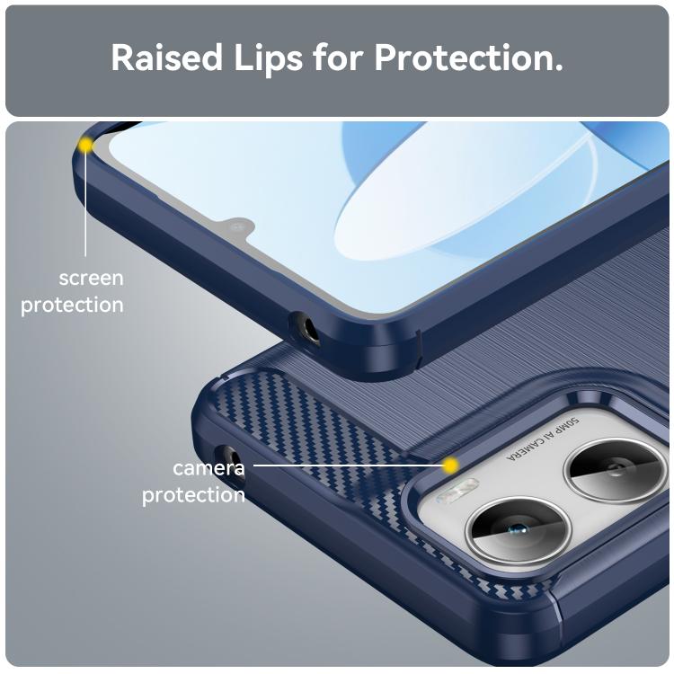 For Motorola Moto G06 4G Carbon Fiber Brushed Texture TPU Phone Case