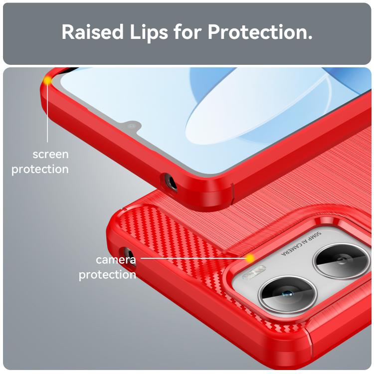 For Motorola Moto G06 4G Carbon Fiber Brushed Texture TPU Phone Case
