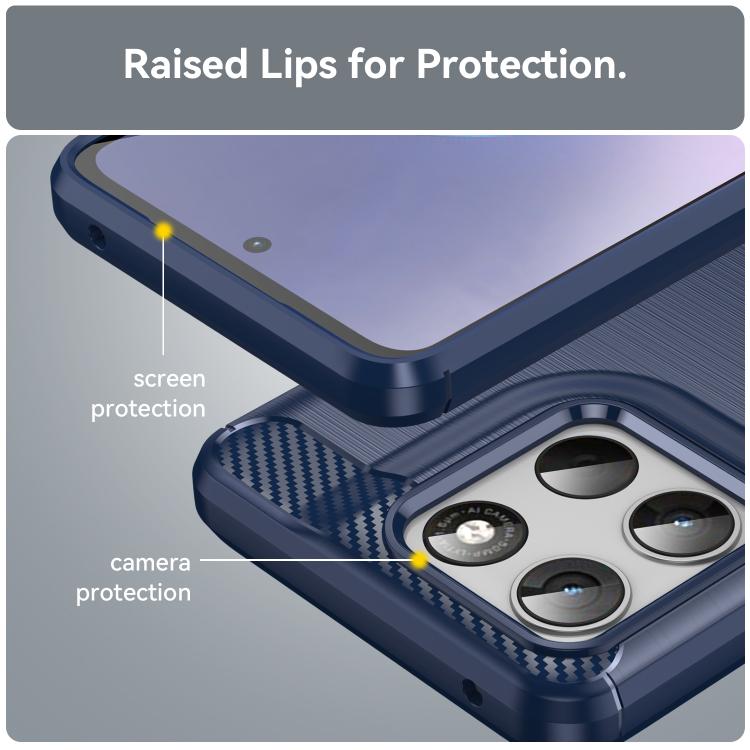 For Motorola Moto G100 Carbon Fiber Brushed Texture TPU Phone Case