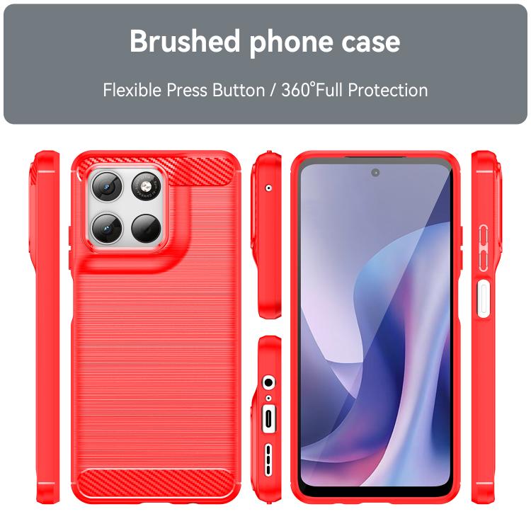 For Motorola Moto G100 Carbon Fiber Brushed Texture TPU Phone Case