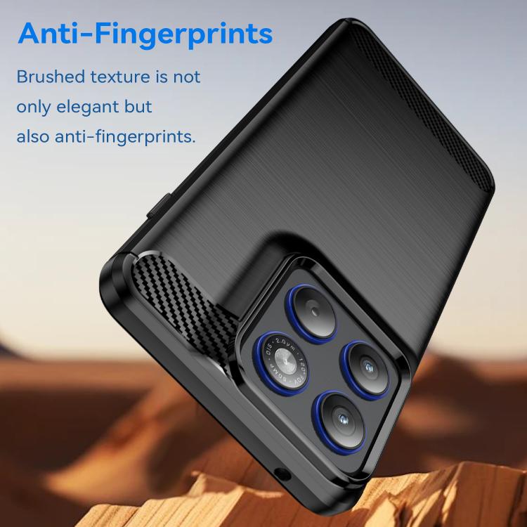For Motorola Edge 70 5G Carbon Fiber Brushed Texture TPU Phone Case