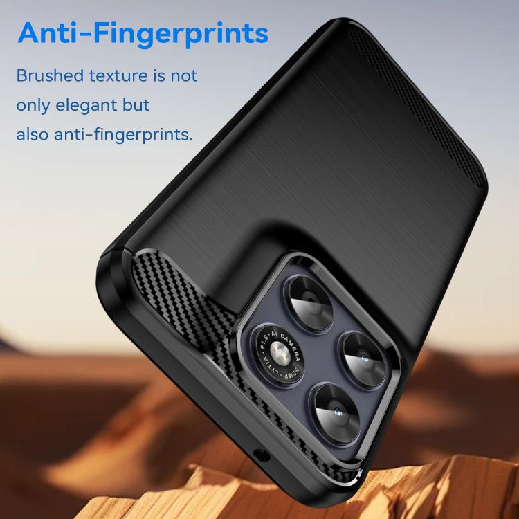 For Motorola Moto G67 5G Carbon Fiber Brushed Texture TPU Phone Case