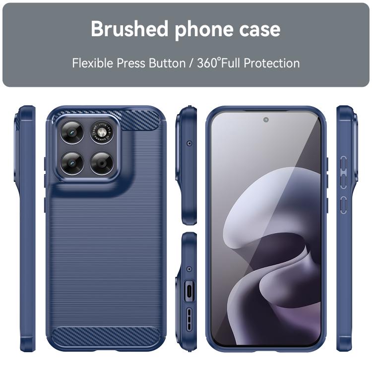 For Motorola Moto G67 5G Carbon Fiber Brushed Texture TPU Phone Case