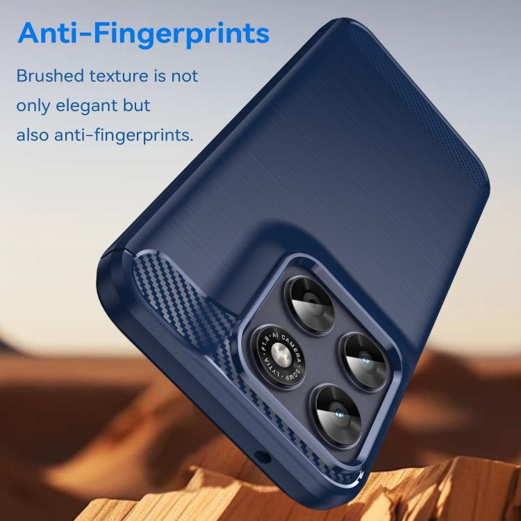 For Motorola Moto G77 Carbon Fiber Brushed Texture TPU Phone Case