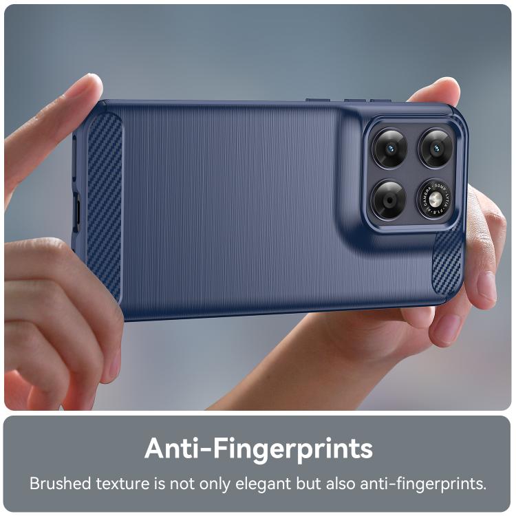 For Motorola Moto G77 Carbon Fiber Brushed Texture TPU Phone Case