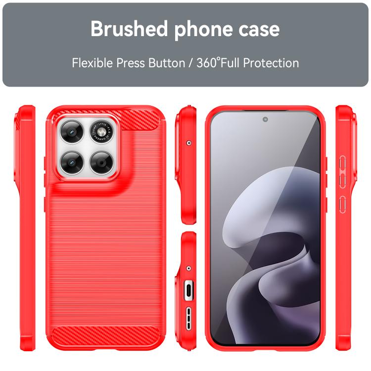 For Motorola Moto G77 Carbon Fiber Brushed Texture TPU Phone Case