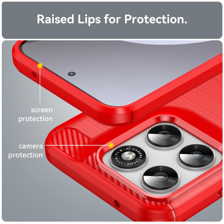 For Motorola Moto G77 Carbon Fiber Brushed Texture TPU Phone Case