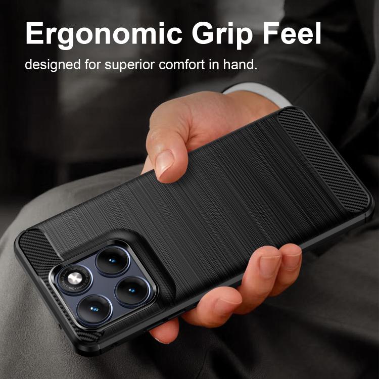 For Motorola Edge 70 Fusion+ 5G Carbon Fiber Brushed Texture TPU Phone Case