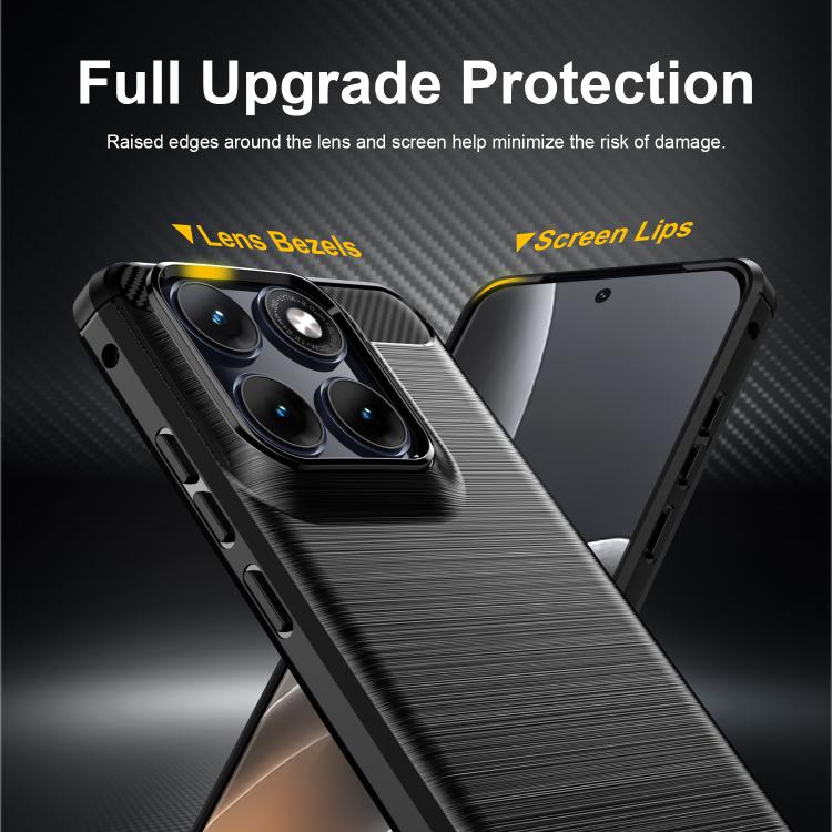 For Motorola Edge 70 Fusion+ 5G Carbon Fiber Brushed Texture TPU Phone Case