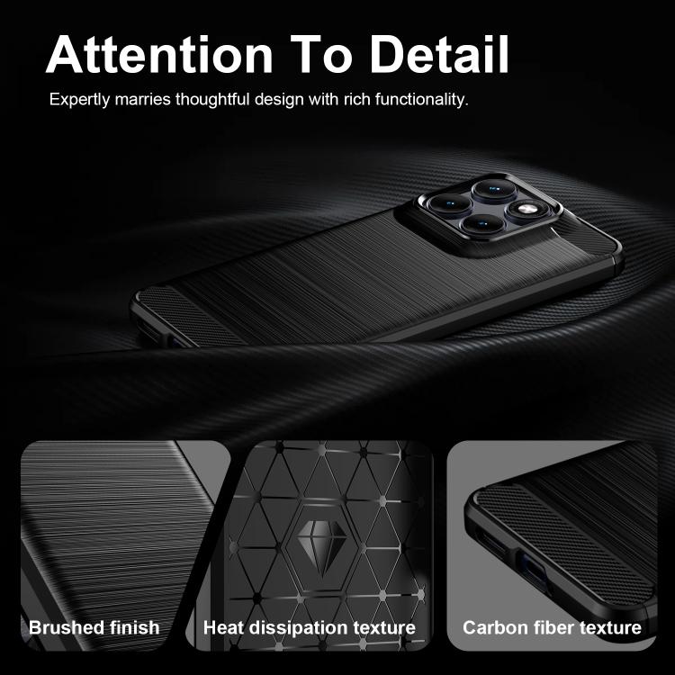 For Motorola Edge 70 Fusion+ 5G Carbon Fiber Brushed Texture TPU Phone Case