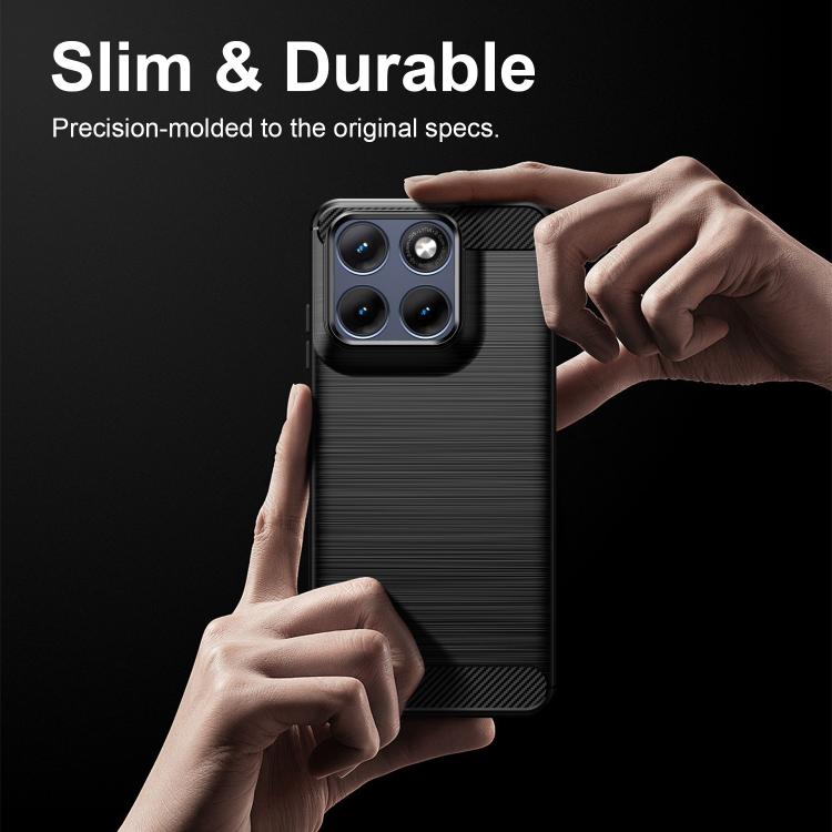 For Motorola Edge 70 Fusion+ 5G Carbon Fiber Brushed Texture TPU Phone Case