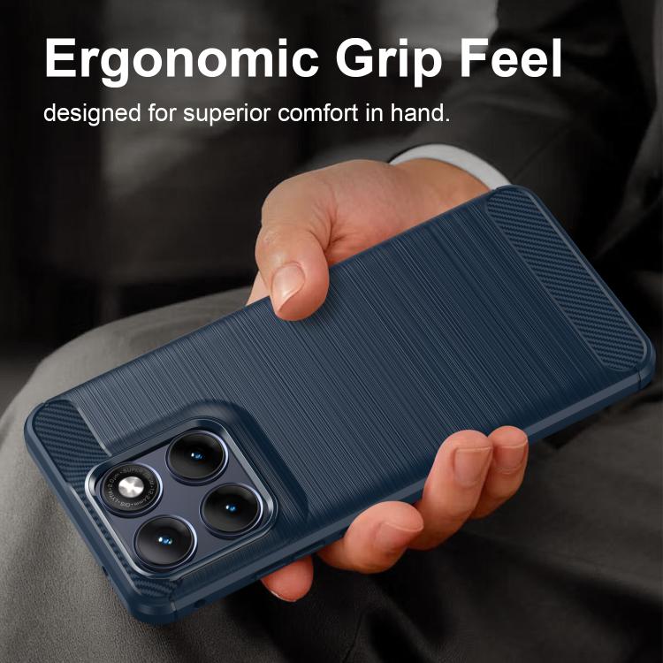 For Motorola Edge 70 Fusion+ 5G Carbon Fiber Brushed Texture TPU Phone Case