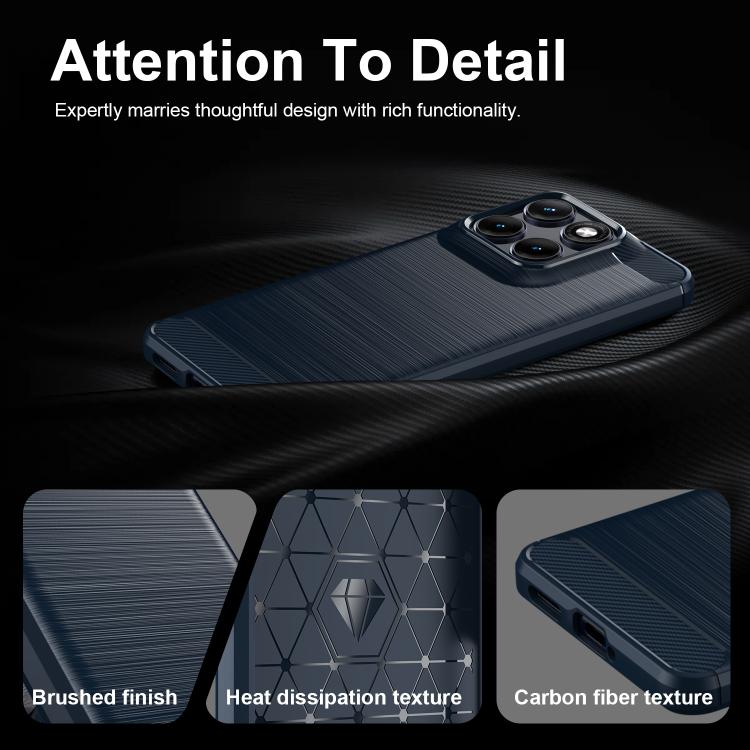 For Motorola Edge 70 Fusion+ 5G Carbon Fiber Brushed Texture TPU Phone Case