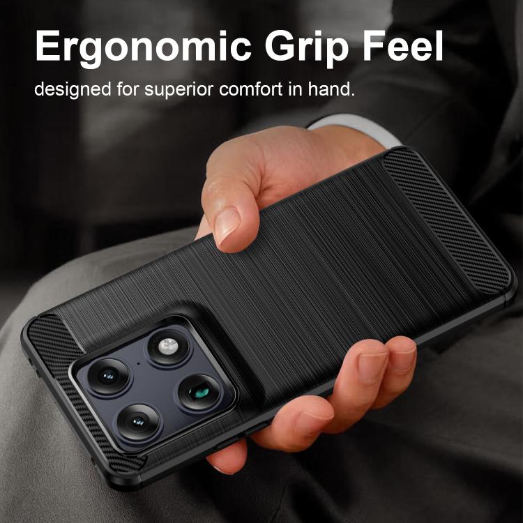 For Motorola Moto X70 Air Pro 5G Carbon Fiber Brushed Texture TPU Phone Case