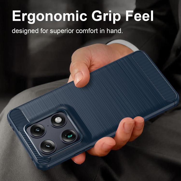 For Motorola Moto X70 Air Pro 5G Carbon Fiber Brushed Texture TPU Phone Case