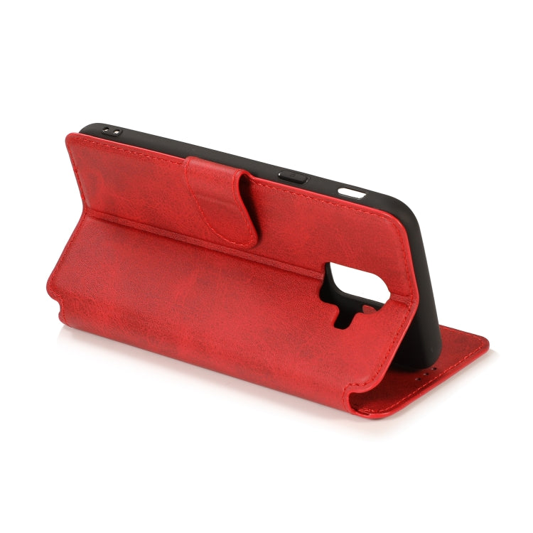 For Samsung Galaxy A6(2018) Calf Texture Magnetic Buckle Horizontal Flip Leather Case with Holder & Card Slots & Wallet & Photo Frame