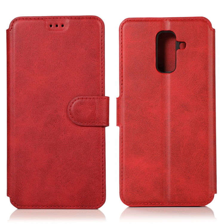 For Samsung Galaxy A6 Plus / A9 Star Lite Calf Texture Magnetic Buckle Horizontal Flip Leather Case with Holder & Card Slots & Wallet & Photo Frame