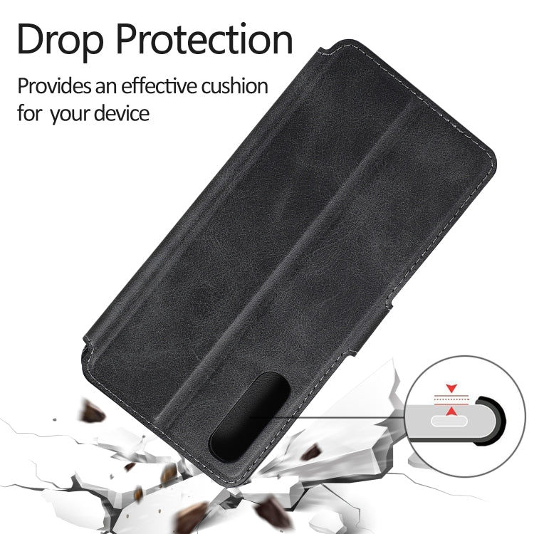 For Samsung Galaxy A50s Calf Texture Magnetic Buckle Horizontal Flip Leather Case with Holder & Card Slots & Wallet & Photo Frame