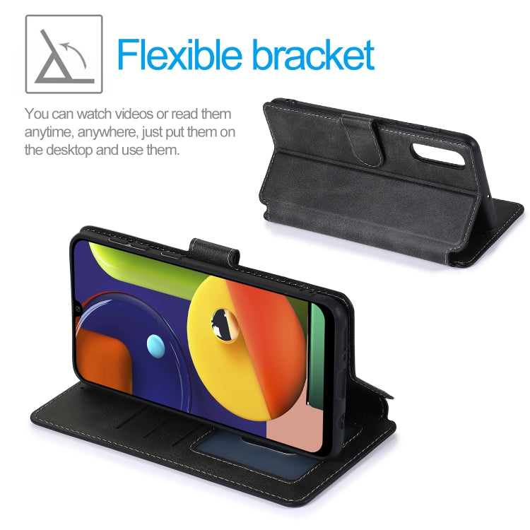 For Samsung Galaxy A50s Calf Texture Magnetic Buckle Horizontal Flip Leather Case with Holder & Card Slots & Wallet & Photo Frame