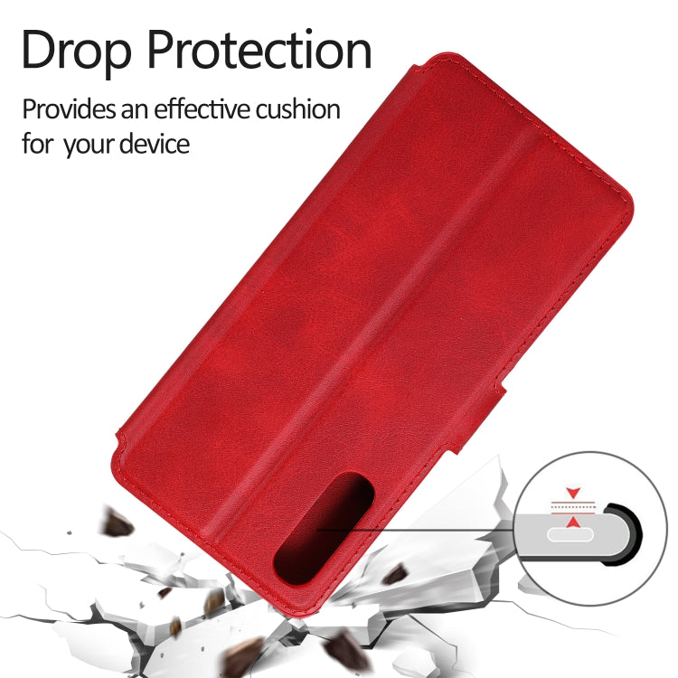 For Samsung Galaxy A50s Calf Texture Magnetic Buckle Horizontal Flip Leather Case with Holder & Card Slots & Wallet & Photo Frame
