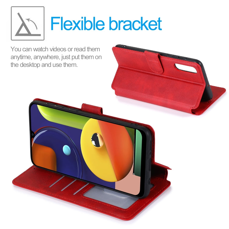 For Samsung Galaxy A50s Calf Texture Magnetic Buckle Horizontal Flip Leather Case with Holder & Card Slots & Wallet & Photo Frame
