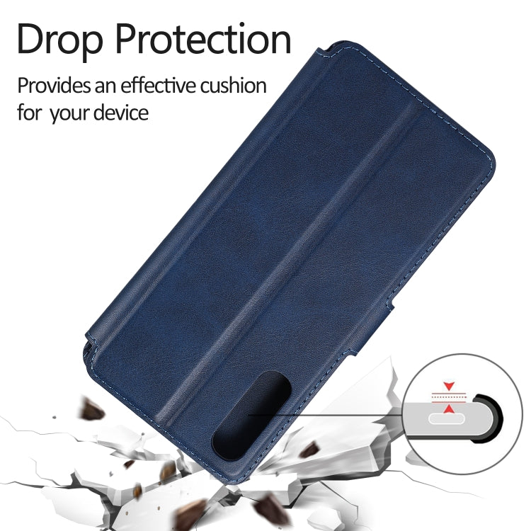 For Samsung Galaxy A50s Calf Texture Magnetic Buckle Horizontal Flip Leather Case with Holder & Card Slots & Wallet & Photo Frame