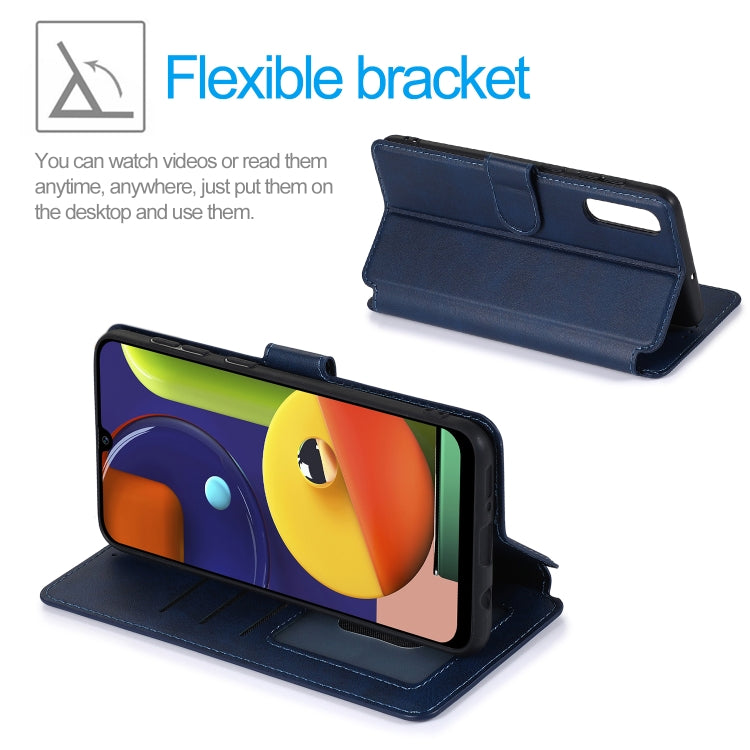 For Samsung Galaxy A50s Calf Texture Magnetic Buckle Horizontal Flip Leather Case with Holder & Card Slots & Wallet & Photo Frame