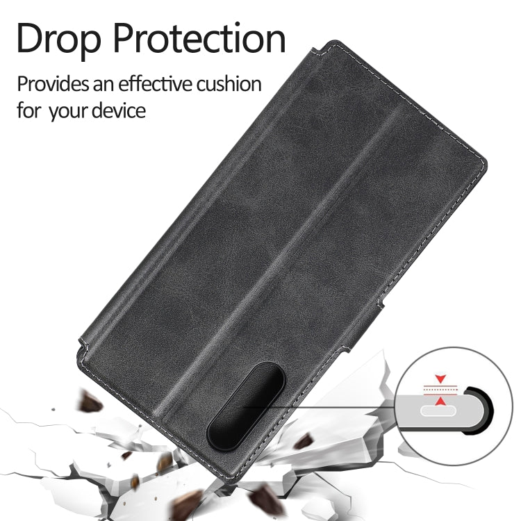 For Samsung Galaxy A70s Calf Texture Magnetic Buckle Horizontal Flip Leather Case with Holder & Card Slots & Wallet & Photo Frame