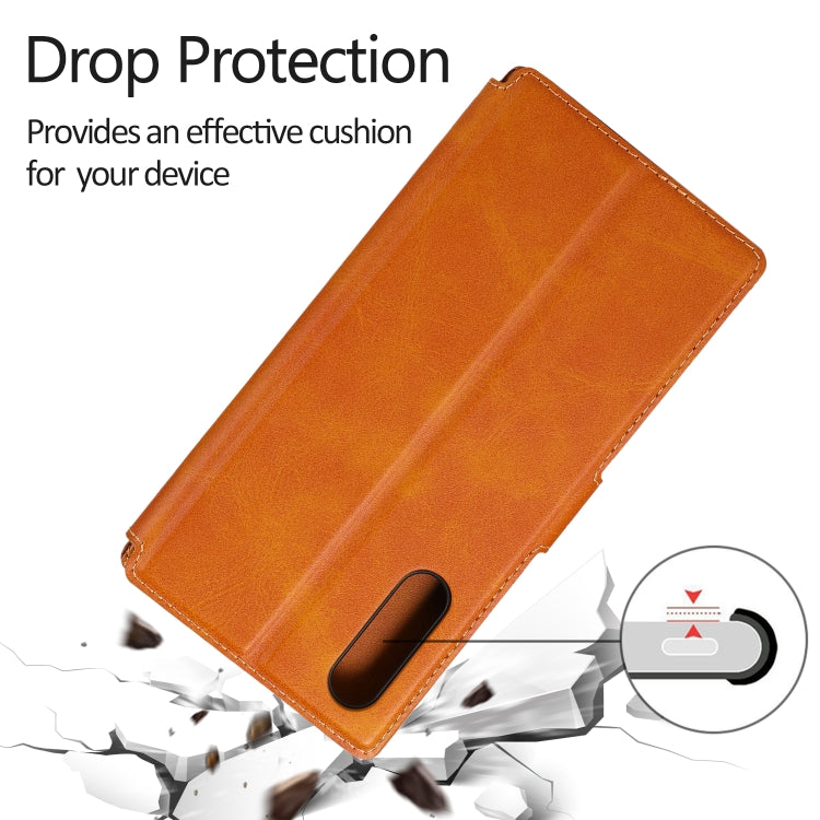 For Samsung Galaxy A70s Calf Texture Magnetic Buckle Horizontal Flip Leather Case with Holder & Card Slots & Wallet & Photo Frame