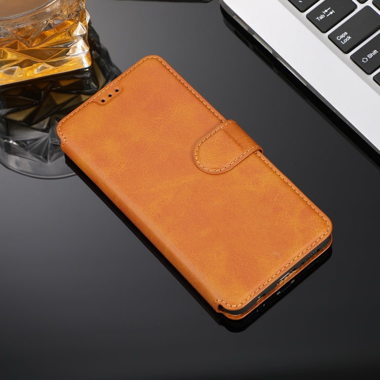 For Samsung Galaxy M30 Calf Texture Magnetic Buckle Horizontal Flip Leather Case with Holder & Card Slots & Wallet & Photo Frame