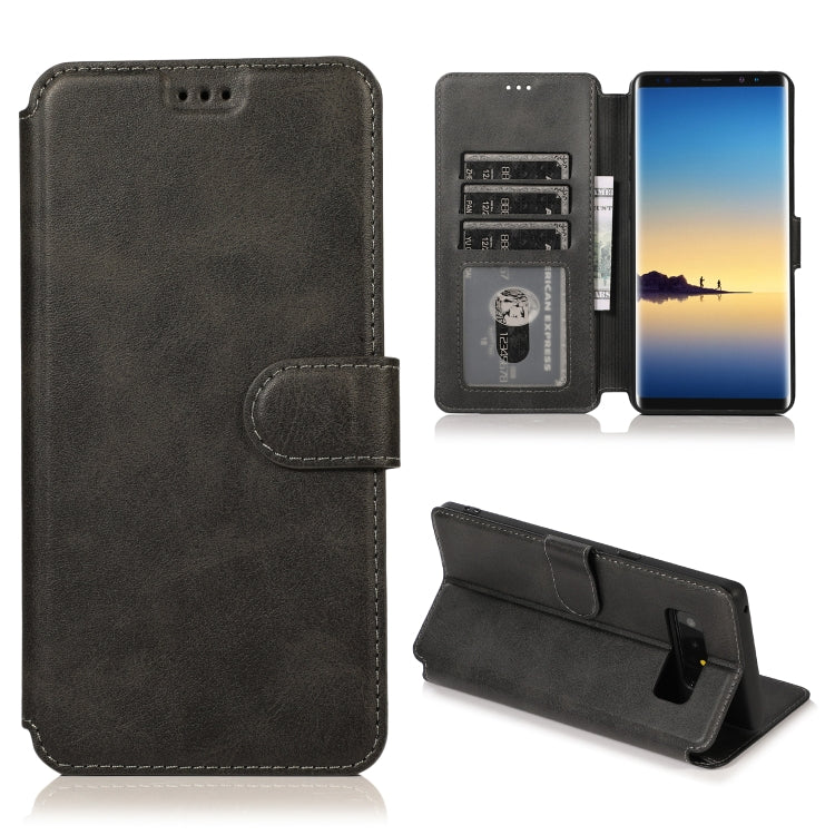 For Samsung Galaxy Note 8 Calf Texture Magnetic Buckle Horizontal Flip Leather Case with Holder & Card Slots & Wallet & Photo Frame