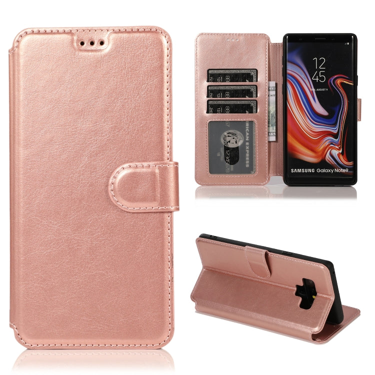 For Samsung Galaxy Note9 Calf Texture Magnetic Buckle Horizontal Flip Leather Case with Holder & Card Slots & Wallet & Photo Frame