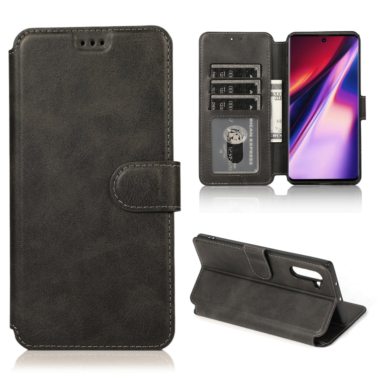 For Samsung Galaxy Note 10 Calf Texture Magnetic Buckle Horizontal Flip Leather Case with Holder & Card Slots & Wallet & Photo Frame