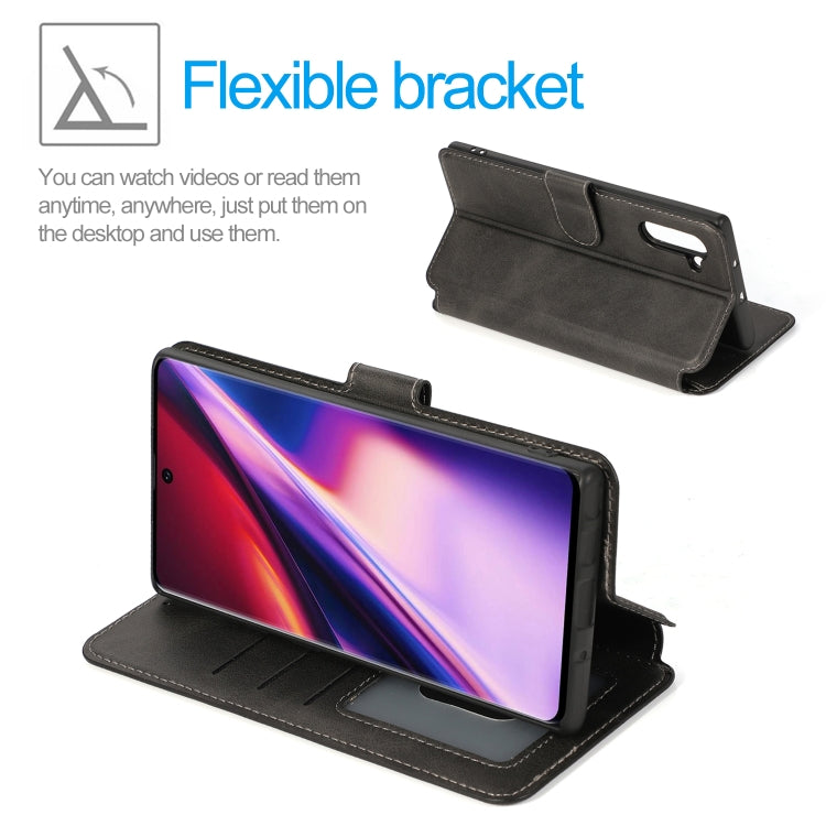 For Samsung Galaxy Note 10 Calf Texture Magnetic Buckle Horizontal Flip Leather Case with Holder & Card Slots & Wallet & Photo Frame