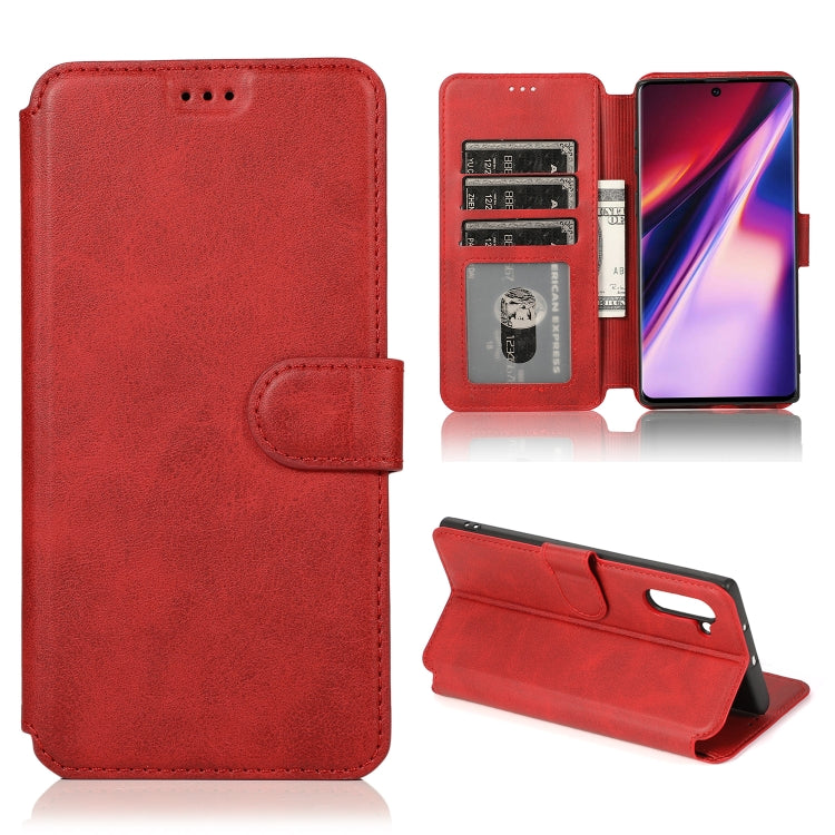 For Samsung Galaxy Note 10 Calf Texture Magnetic Buckle Horizontal Flip Leather Case with Holder & Card Slots & Wallet & Photo Frame