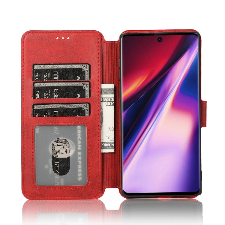 For Samsung Galaxy Note 10 Calf Texture Magnetic Buckle Horizontal Flip Leather Case with Holder & Card Slots & Wallet & Photo Frame