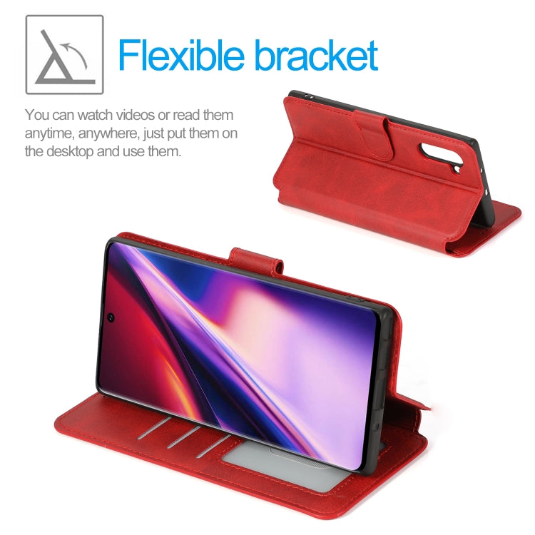 For Samsung Galaxy Note 10 Calf Texture Magnetic Buckle Horizontal Flip Leather Case with Holder & Card Slots & Wallet & Photo Frame