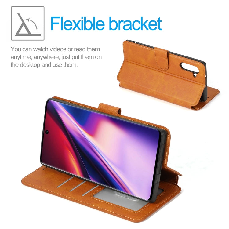 For Samsung Galaxy Note 10 Calf Texture Magnetic Buckle Horizontal Flip Leather Case with Holder & Card Slots & Wallet & Photo Frame