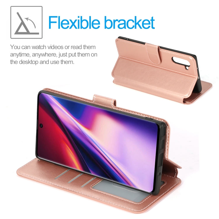 For Samsung Galaxy Note 10 Calf Texture Magnetic Buckle Horizontal Flip Leather Case with Holder & Card Slots & Wallet & Photo Frame