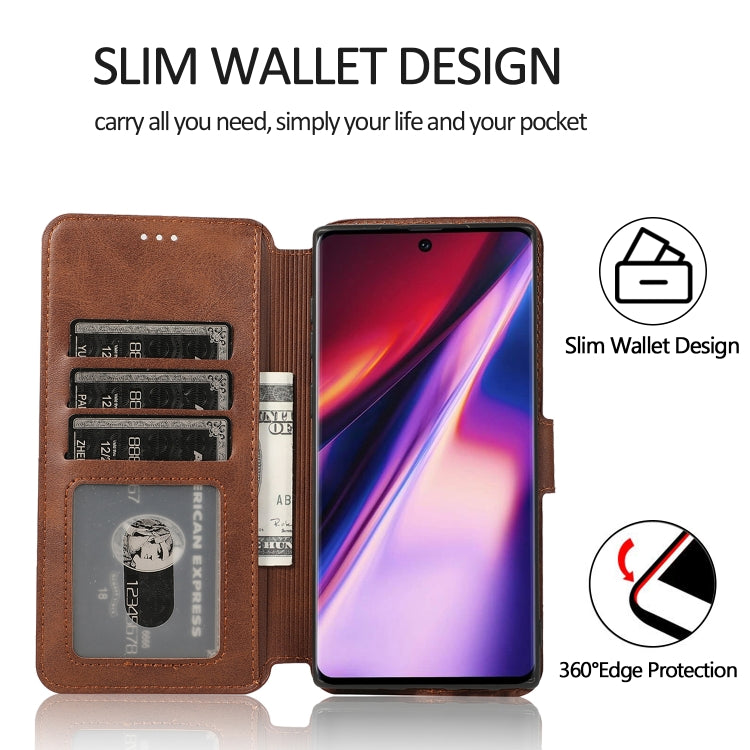 For Samsung Galaxy Note 10 Calf Texture Magnetic Buckle Horizontal Flip Leather Case with Holder & Card Slots & Wallet & Photo Frame