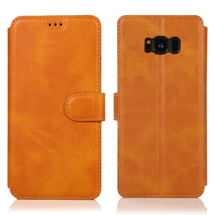 For Samsung Galaxy S8 Calf Texture Magnetic Buckle Horizontal Flip Leather Case with Holder & Card Slots & Wallet & Photo Frame