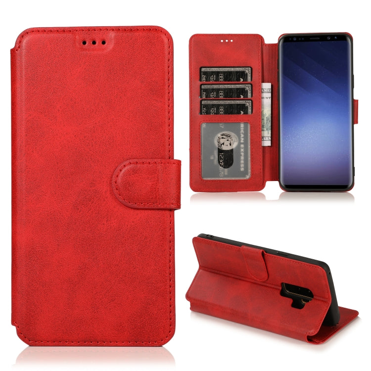 For Samsung Galaxy S9 Calf Texture Magnetic Buckle Horizontal Flip Leather Case with Holder & Card Slots & Wallet & Photo Frame