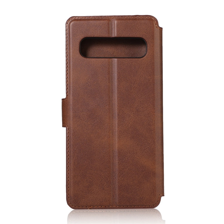 For Samsung Galaxy S10 5G Calf Texture Magnetic Buckle Horizontal Flip Leather Case with Holder & Card Slots & Wallet & Photo Frame