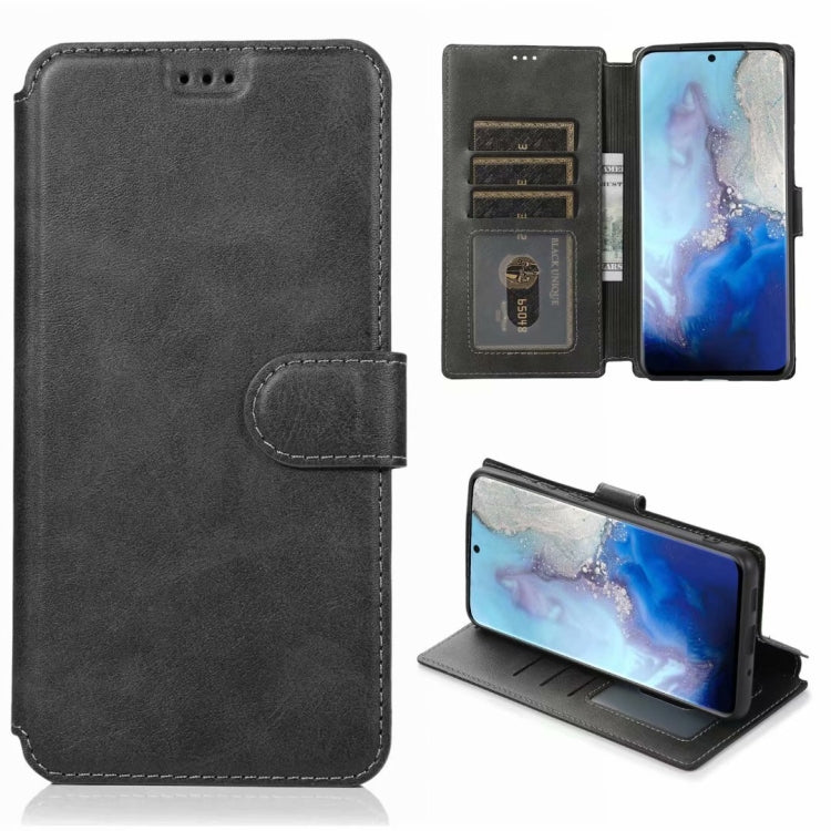 For Samsung Galaxy S20 Calf Texture Magnetic Buckle Horizontal Flip Leather Case with Holder & Card Slots & Wallet & Photo Frame
