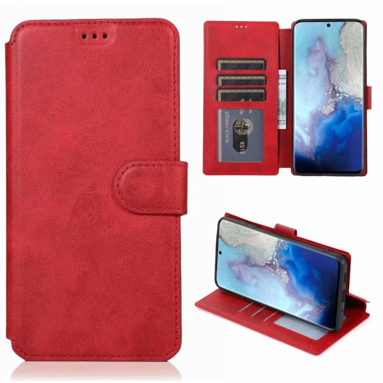 For Samsung Galaxy S20 Calf Texture Magnetic Buckle Horizontal Flip Leather Case with Holder & Card Slots & Wallet & Photo Frame