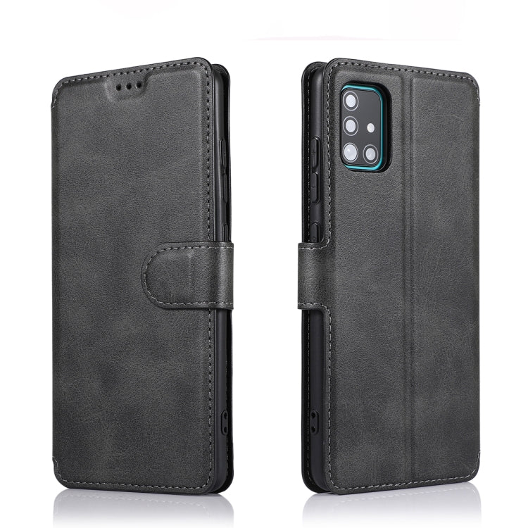 For Samsung Galaxy A51 Calf Texture Magnetic Buckle Horizontal Flip Leather Case with Holder & Card Slots & Wallet & Photo Frame