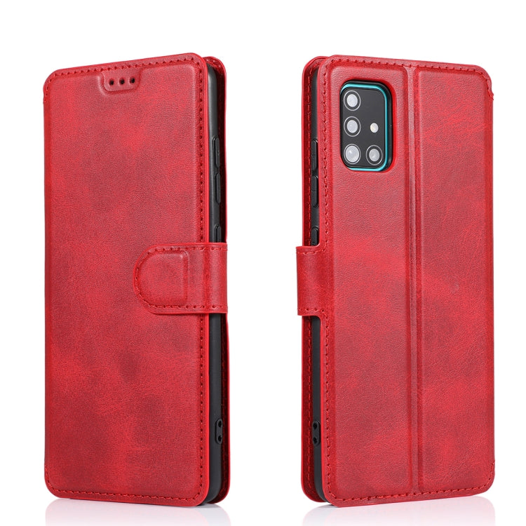For Samsung Galaxy A51 Calf Texture Magnetic Buckle Horizontal Flip Leather Case with Holder & Card Slots & Wallet & Photo Frame