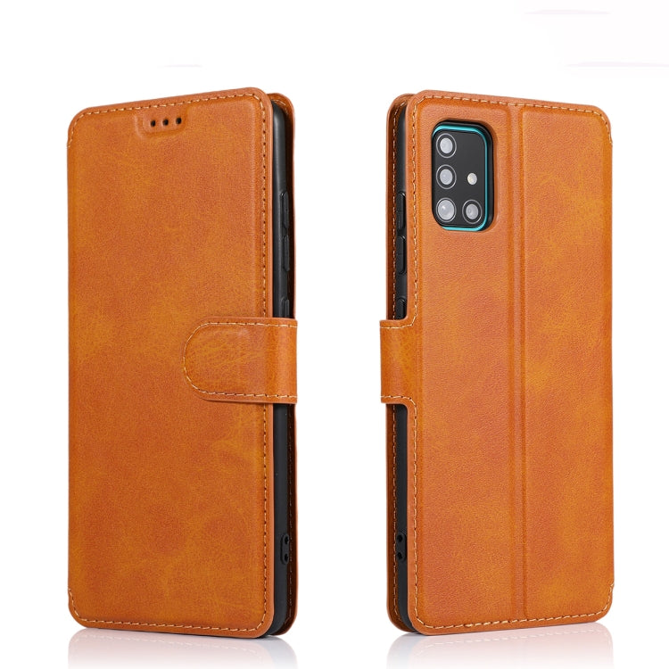For Samsung Galaxy A51 Calf Texture Magnetic Buckle Horizontal Flip Leather Case with Holder & Card Slots & Wallet & Photo Frame